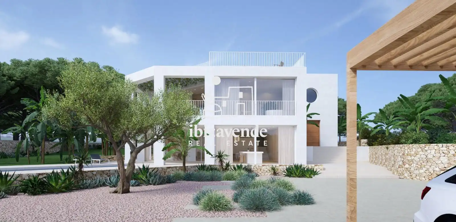 Vista exterior de Casa o xalet en venda en Santa Eulària des Riu amb Aire condicionat, Calefacció i Terrassa