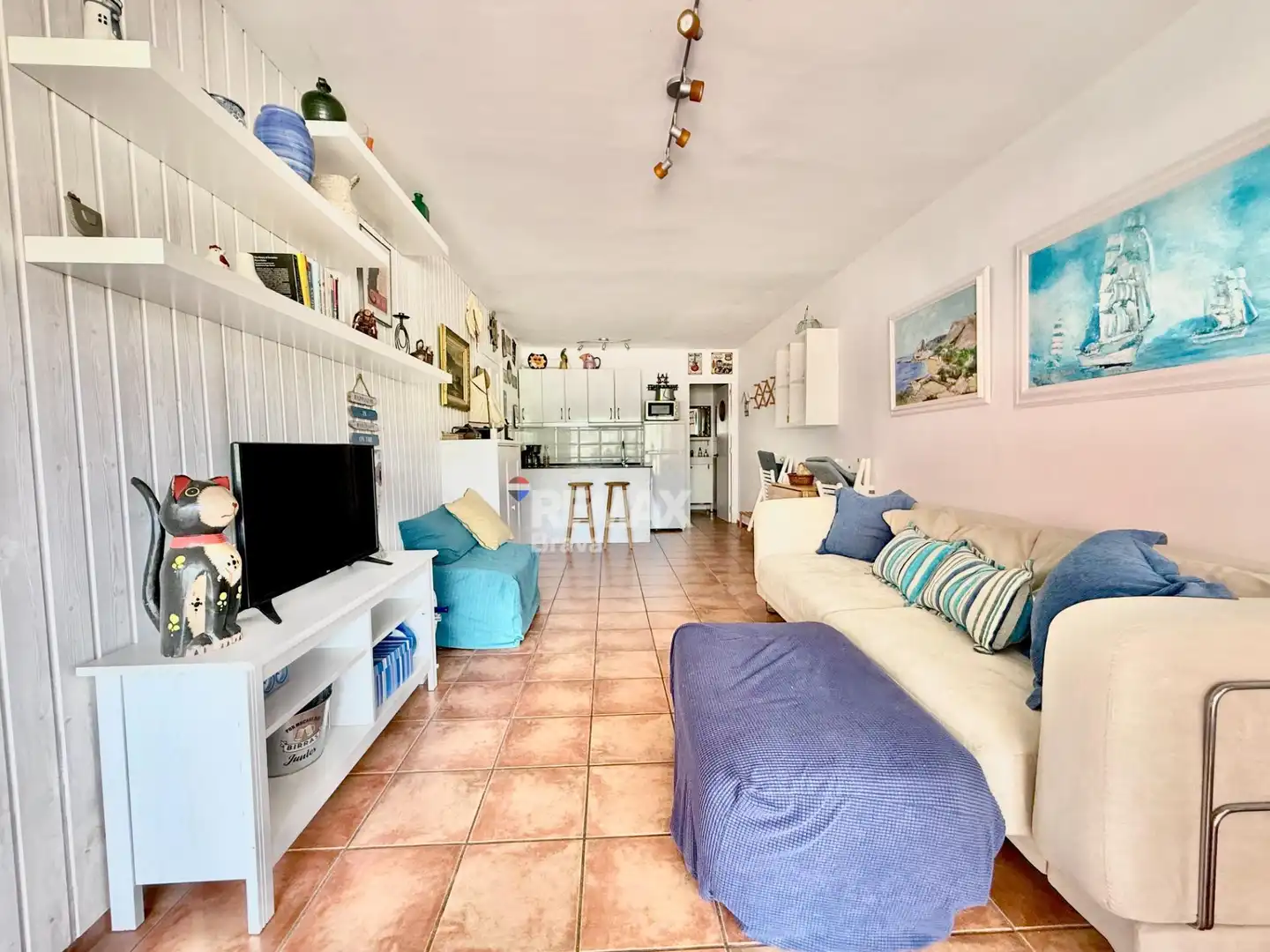 Sala d'estar de Apartament en venda en Tossa de Mar amb Jardí privat, Balcó i Piscina comunitària