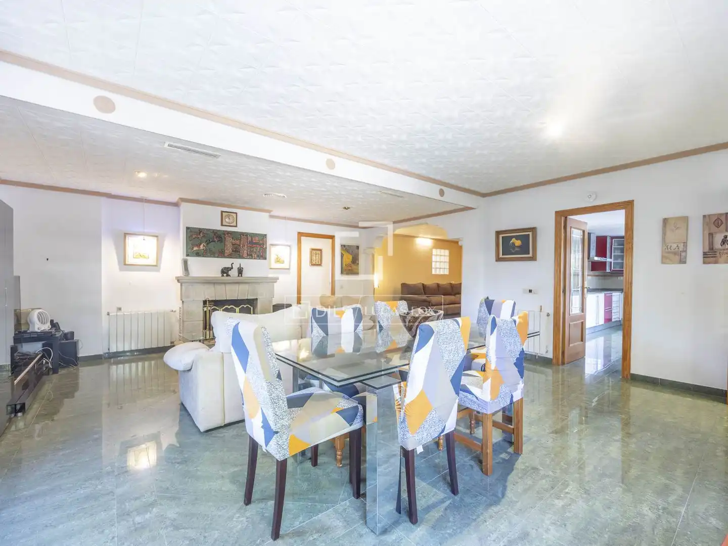 Dining room of Houses for sale in La Pobla de Vallbona  with Air Conditioner, Heating and Private garden