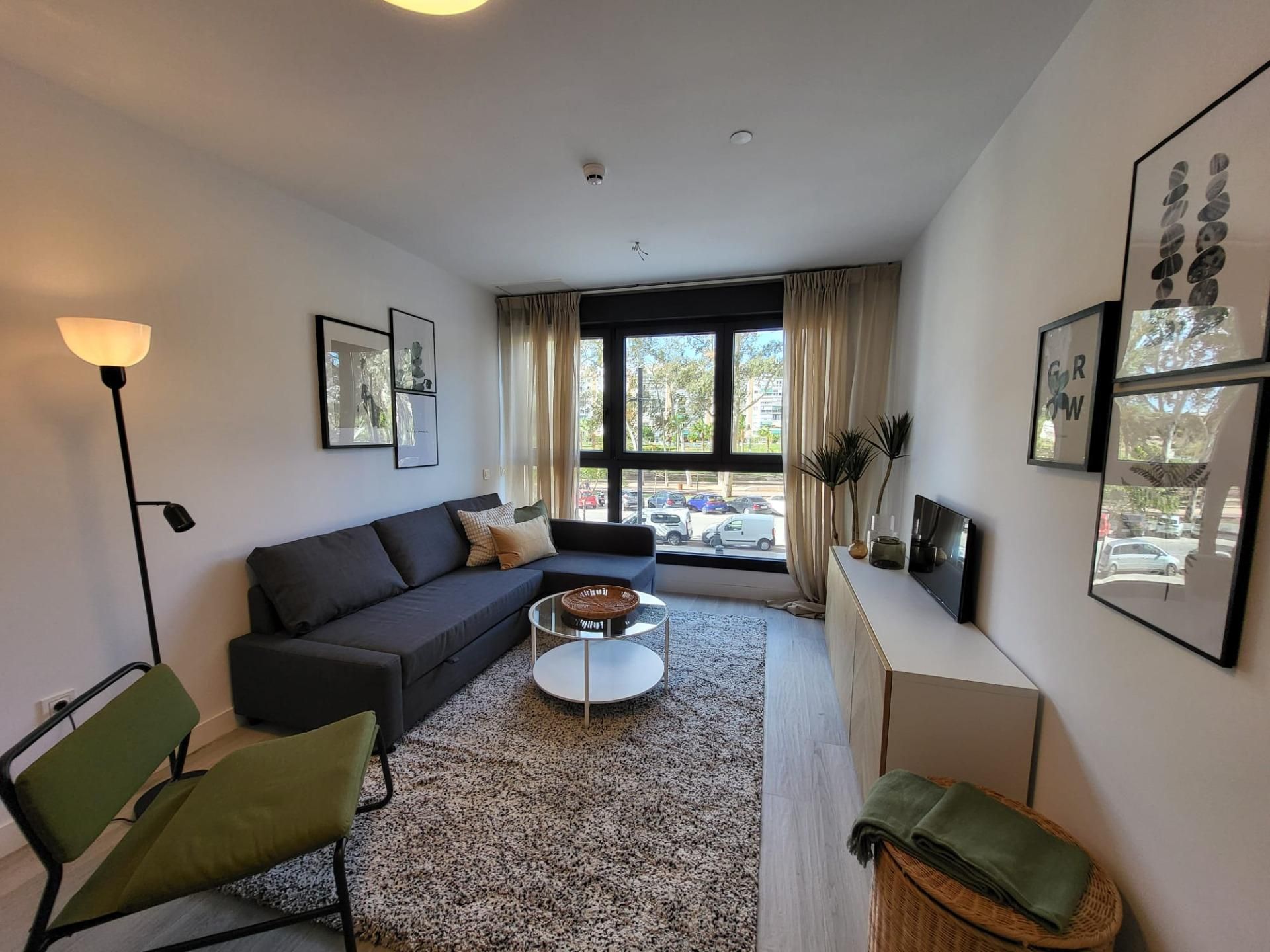 Sala d'estar de Apartament en venda en Málaga Capital amb Aire condicionat, Traster i Piscina comunitària