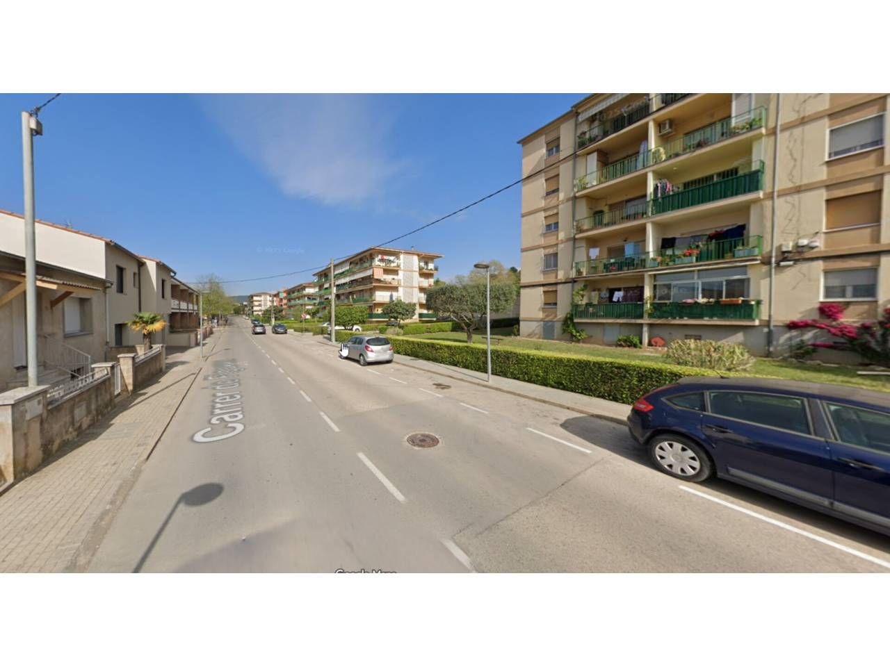 Vista exterior de Pis de lloguer en Banyoles amb Calefacció, Moblat i Balcó