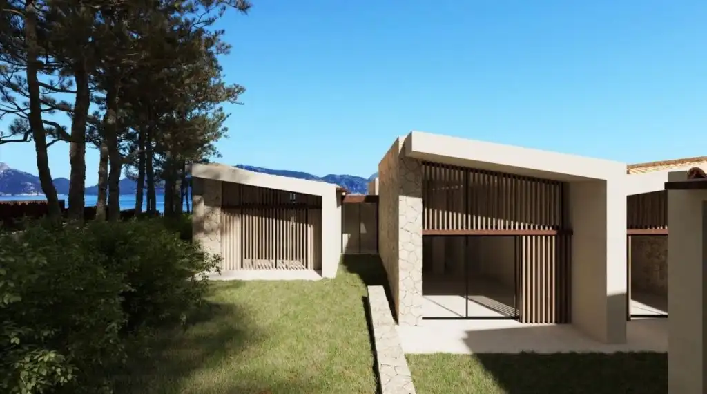Vista exterior de Casa o xalet en venda en Alcúdia amb Aire condicionat, Jardí privat i Piscina