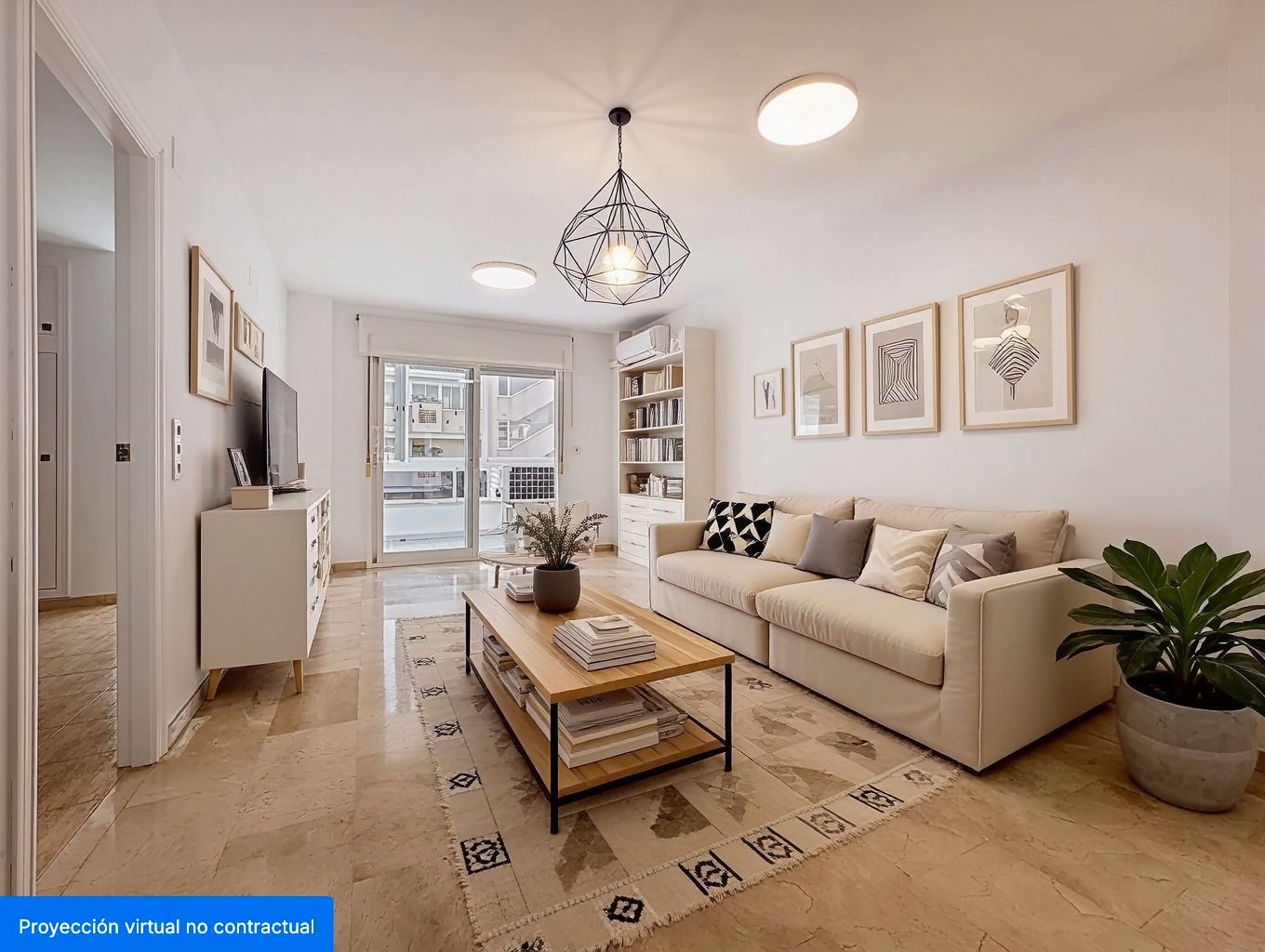 Living room of Flat for sale in L'Alfàs del Pi  with Air Conditioner, Private garden and Terrace