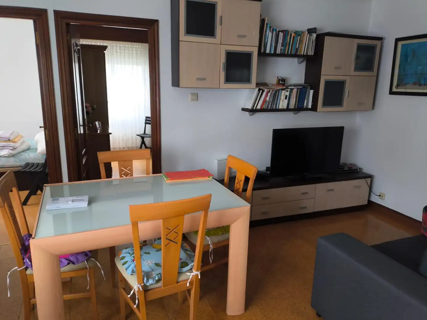 Sala de estar de Piso en venta en Ponteceso con Amueblado y Balcón