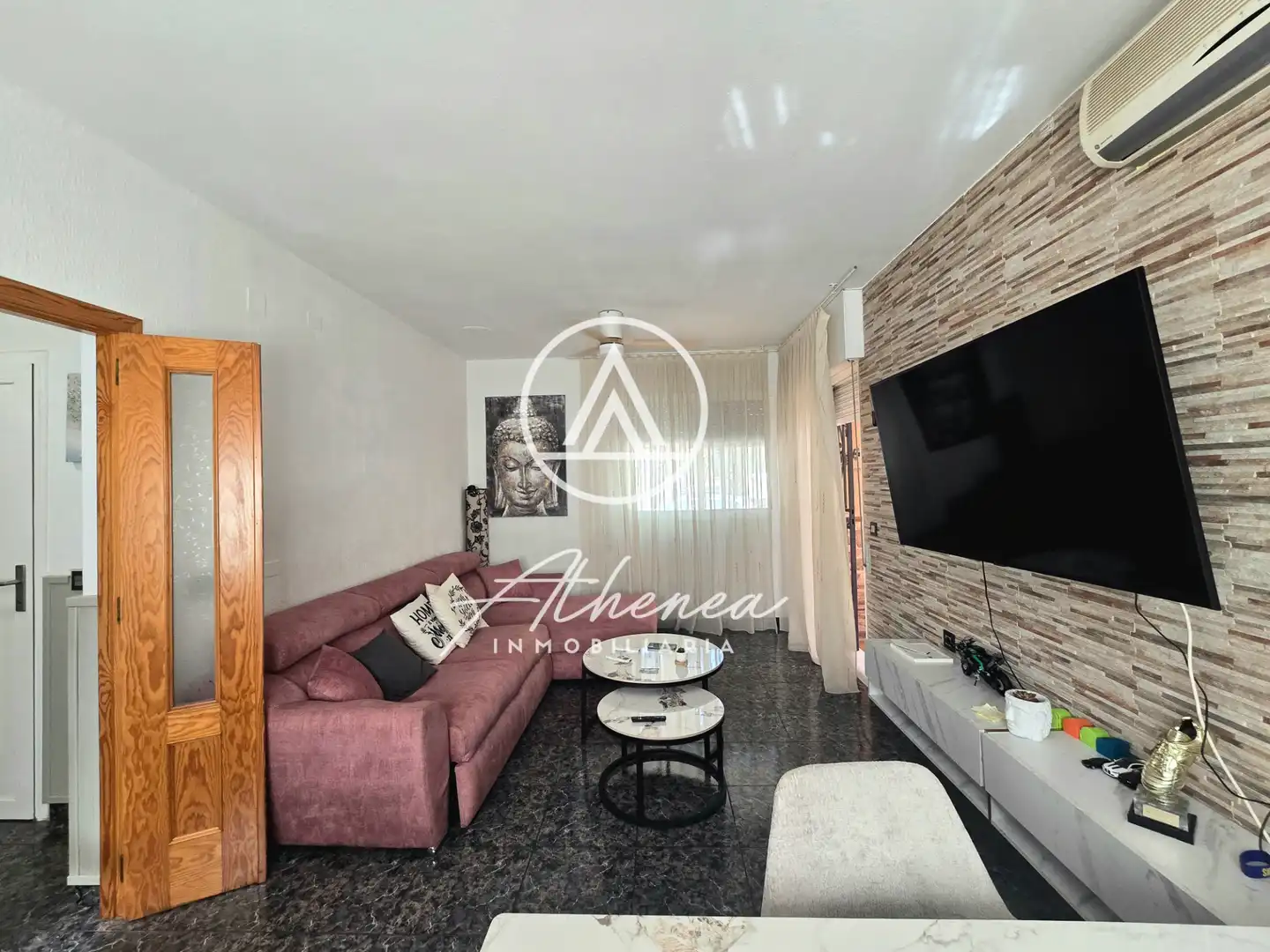 Sala de estar de Casa adosada en venta en Vícar con Aire acondicionado, Calefacción y Terraza