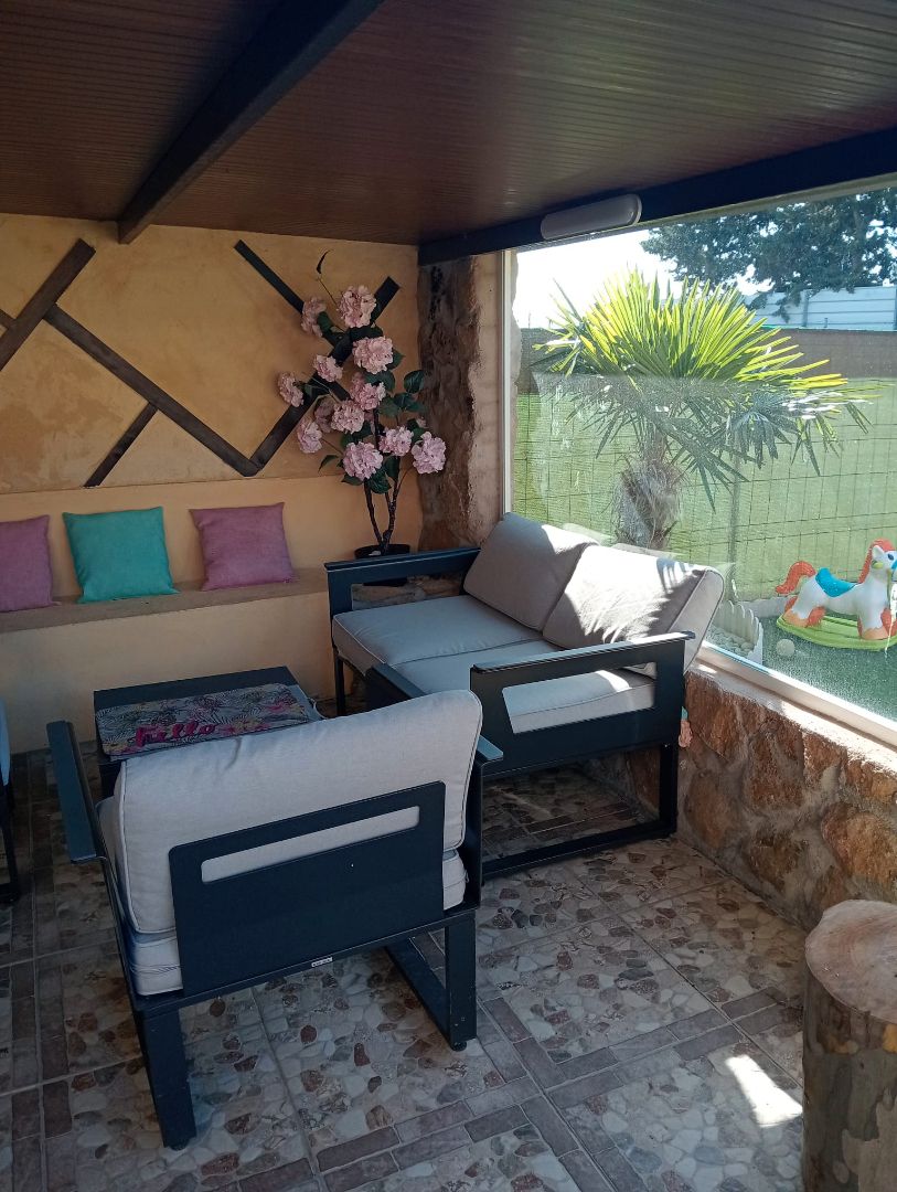 Terrace of Single-family semi-detached for sale in Moriscos  with Heating, Private garden and Storage room
