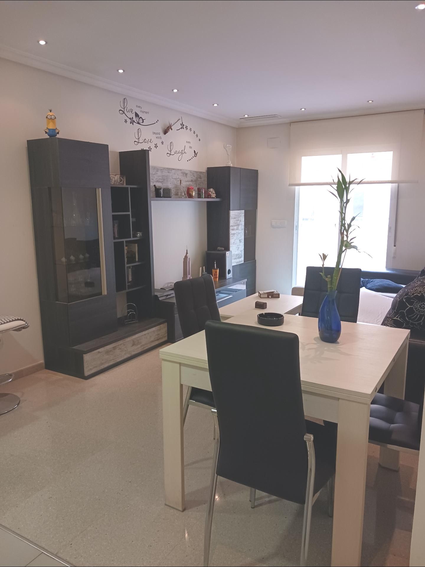 Sala de estar de Piso de alquiler en Elche / Elx con Aire acondicionado, Parquet y Terraza
