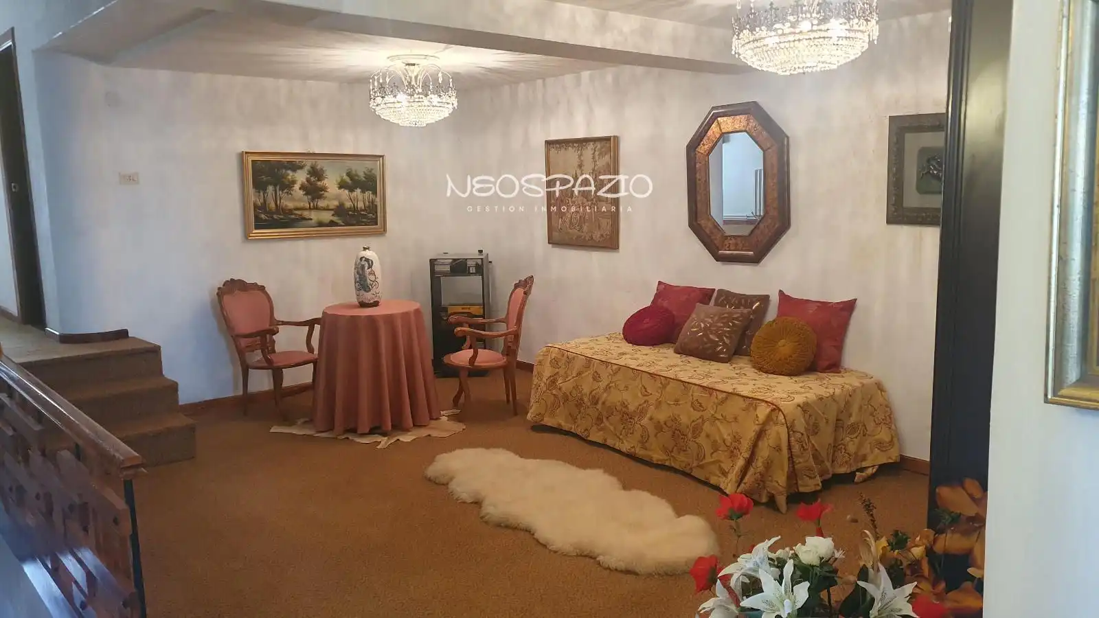 Sala de estar de Casa o chalet en venta en Monterroso con Calefacción, Parquet y Terraza
