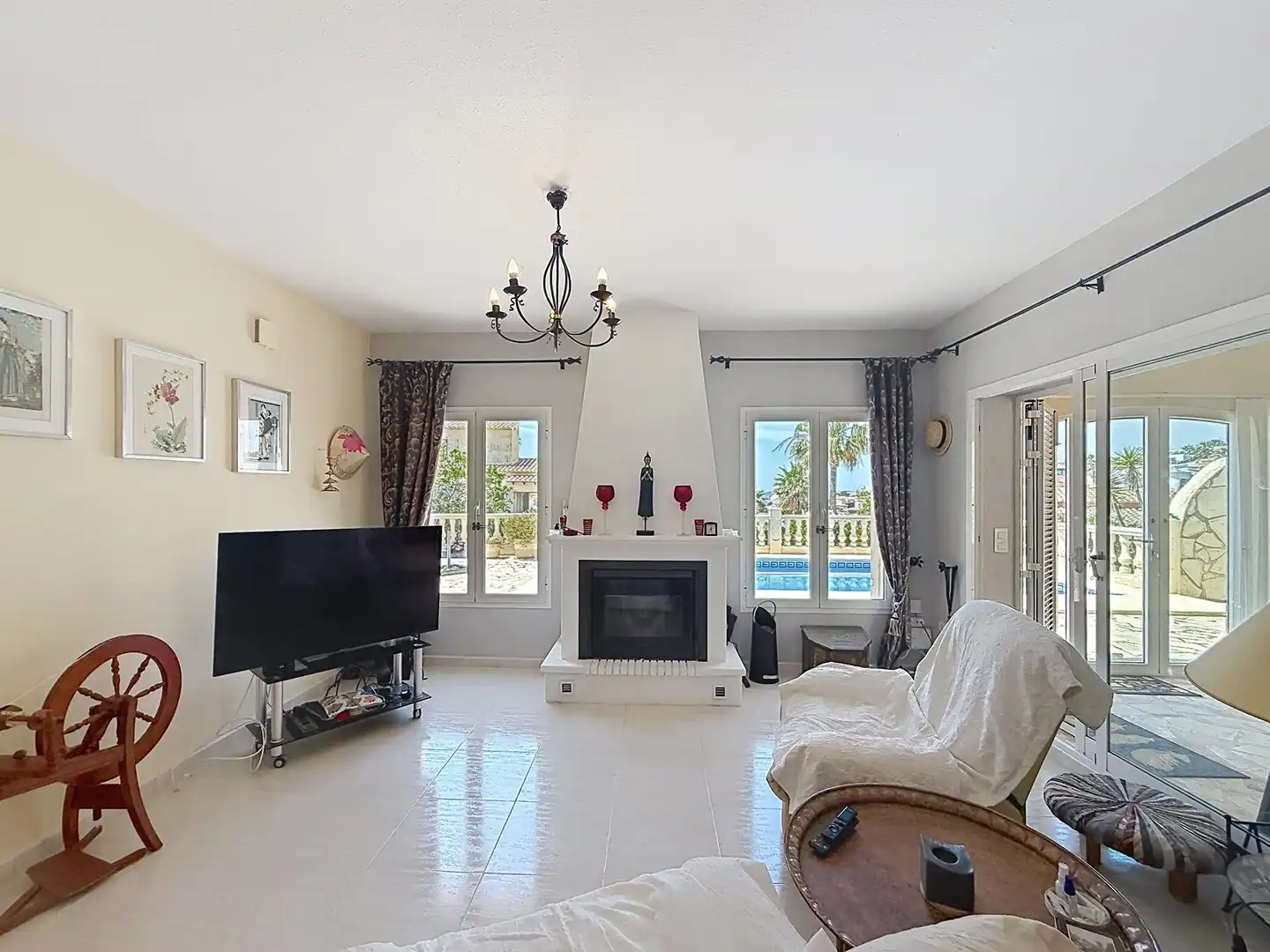 Sala de estar de Casa o chalet en venta en Benitachell / El Poble Nou de Benitatxell con Aire acondicionado, Calefacción y Jardín privado