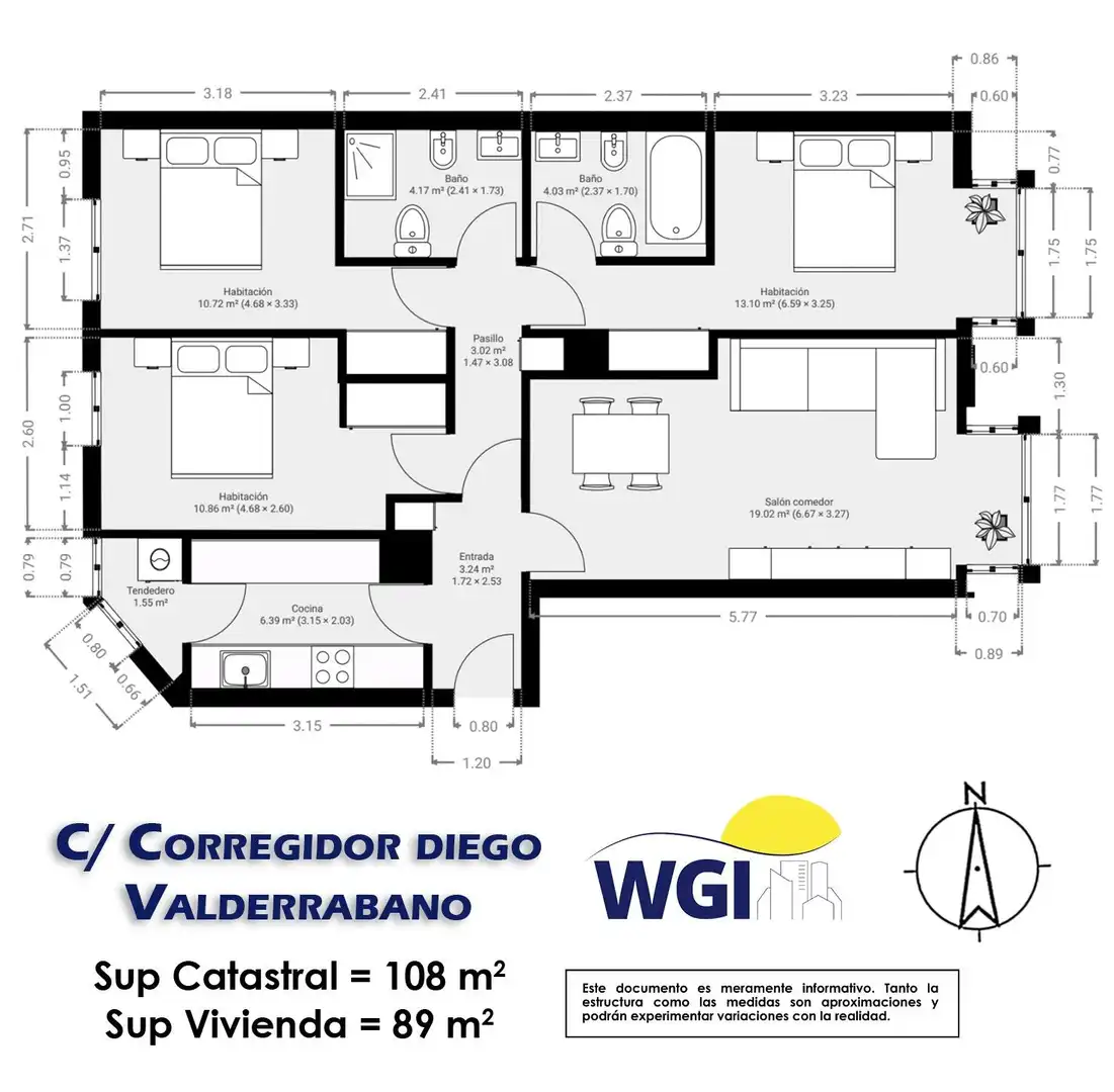 Flat for sale in CGDOR DIEGO VALDERRABANO, Media Legua