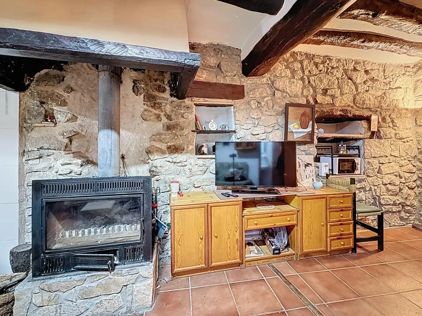 Sala d'estar de Casa o xalet en venda en Mazaleón amb Moblat, Forn i Rentadora
