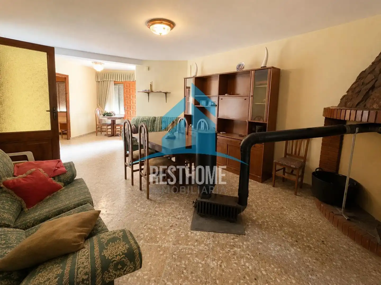 Sala de estar de Casa adosada en venta en Alborea