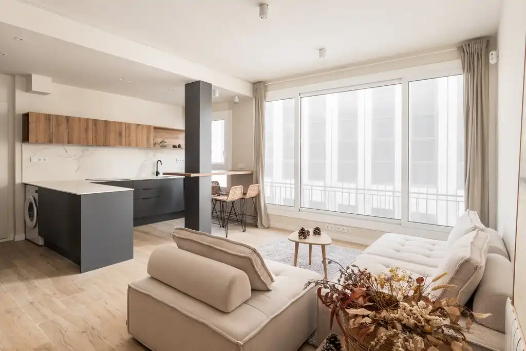 Sala de estar de Apartamento en venta en Barcelona con Aire acondicionado, Terraza y Amueblado