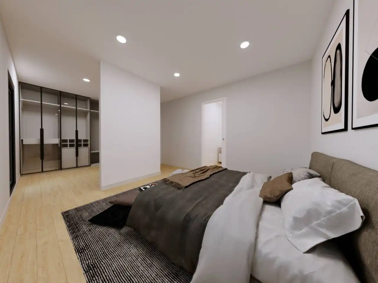 Bedroom of Houses for sale in Fuenlabrada  with Air Conditioner, Private garden and Terrace