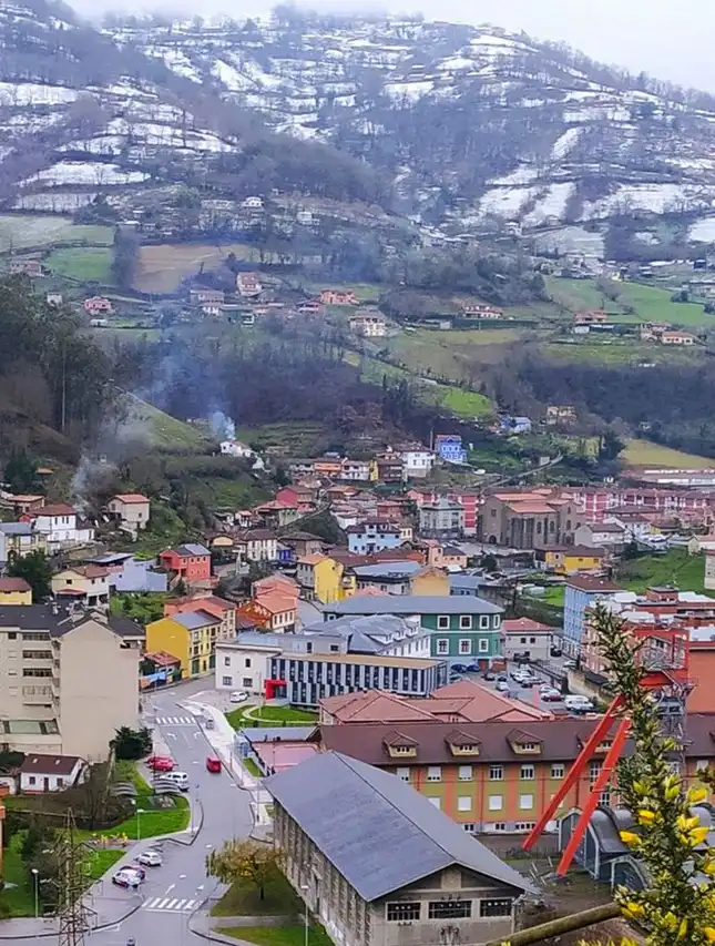 Vista exterior de Casa o xalet en venda en Mieres (Asturias) amb Jardí privat i Traster
