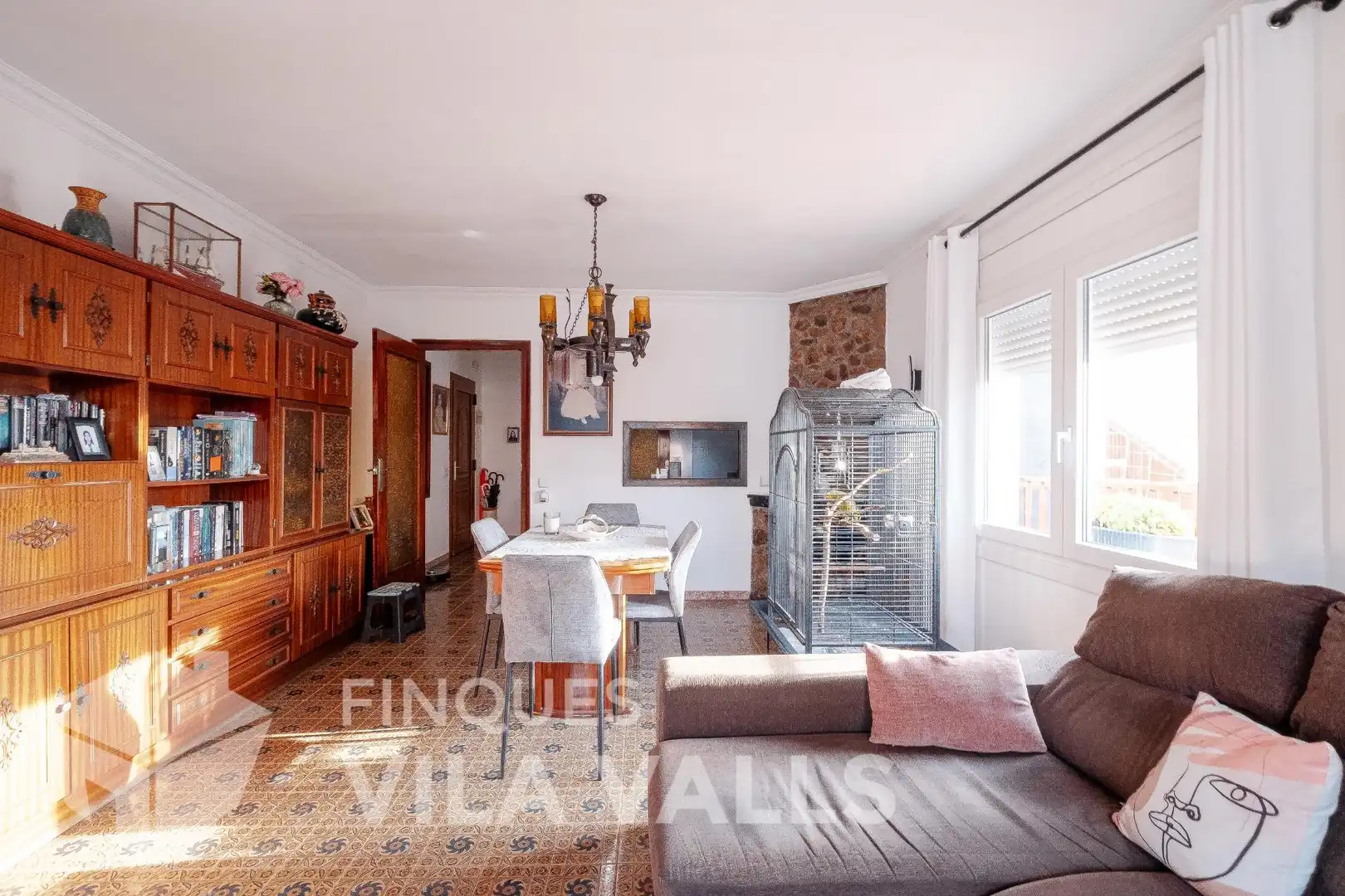 Sala de estar de Ático en venta en Sant Feliu de Codines con Terraza y Amueblado