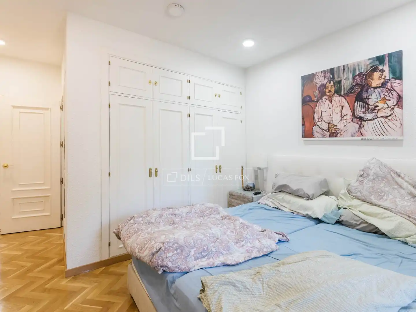 Bedroom of Flat for rent in Madrid  with Air Conditioner, Heating and Private garden