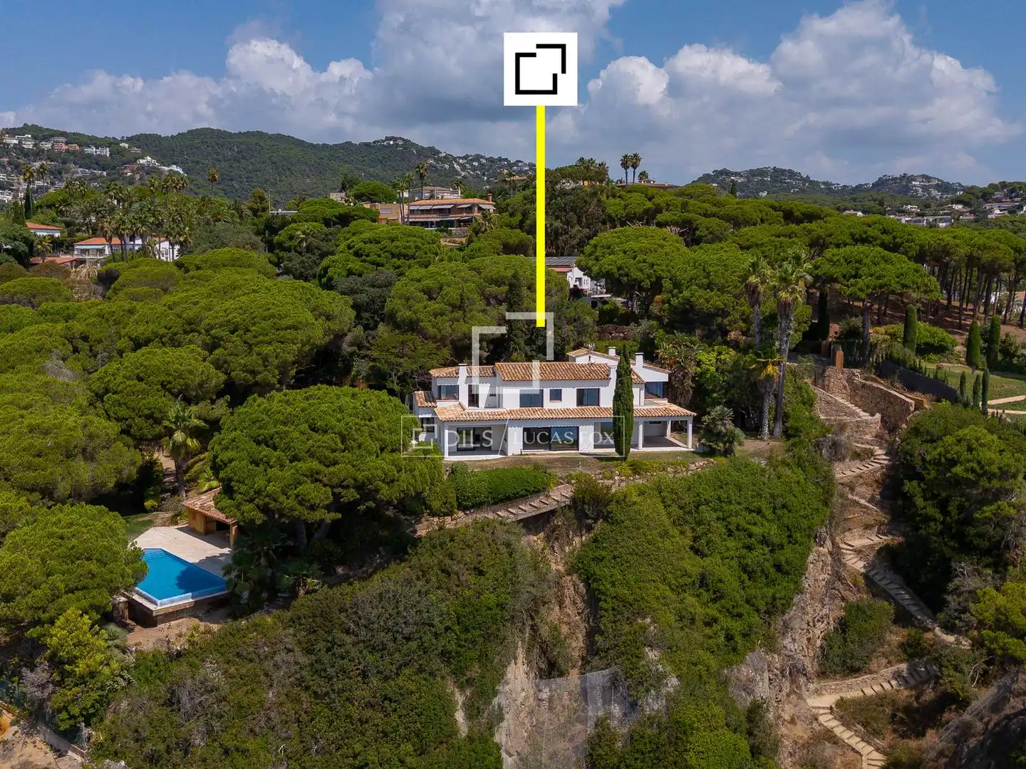 Außenansicht von Haus oder Chalet zum Verkauf in Lloret de Mar mit Klimaanlage, Heizung und Privatgarten