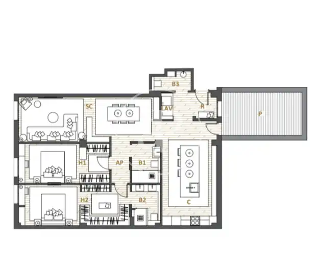 Wohnung zum Verkauf in Barcelona mit Klimaanlage, Heizung und Terrasse