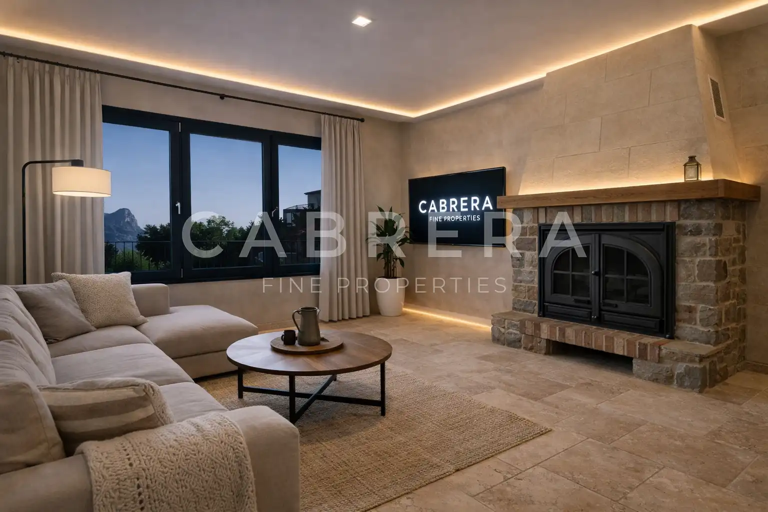 Sala de estar de Casa o chalet en venta en Benissa con Aire acondicionado, Calefacción y Jardín privado