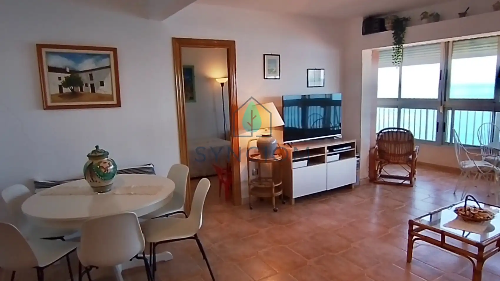 Sala de estar de Piso en venta en Sueca con Calefacción, Terraza y Trastero