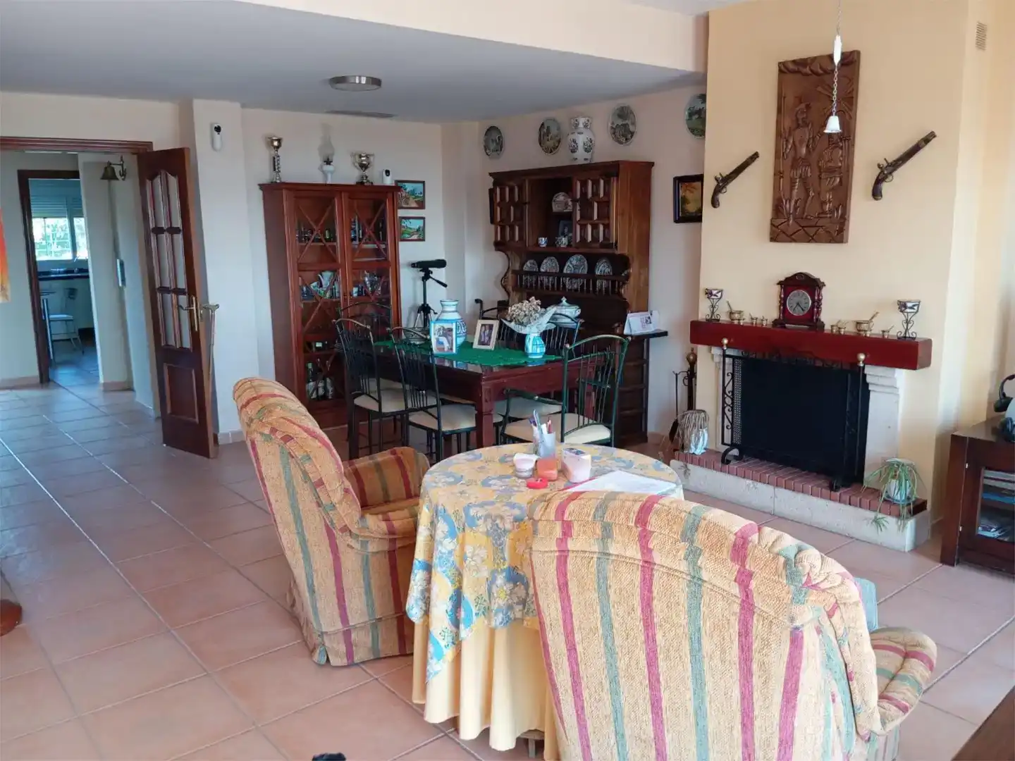 Esszimmer von Wohnung zur Miete in Mazagón mit Klimaanlage, Privatgarten und Schwimmbad