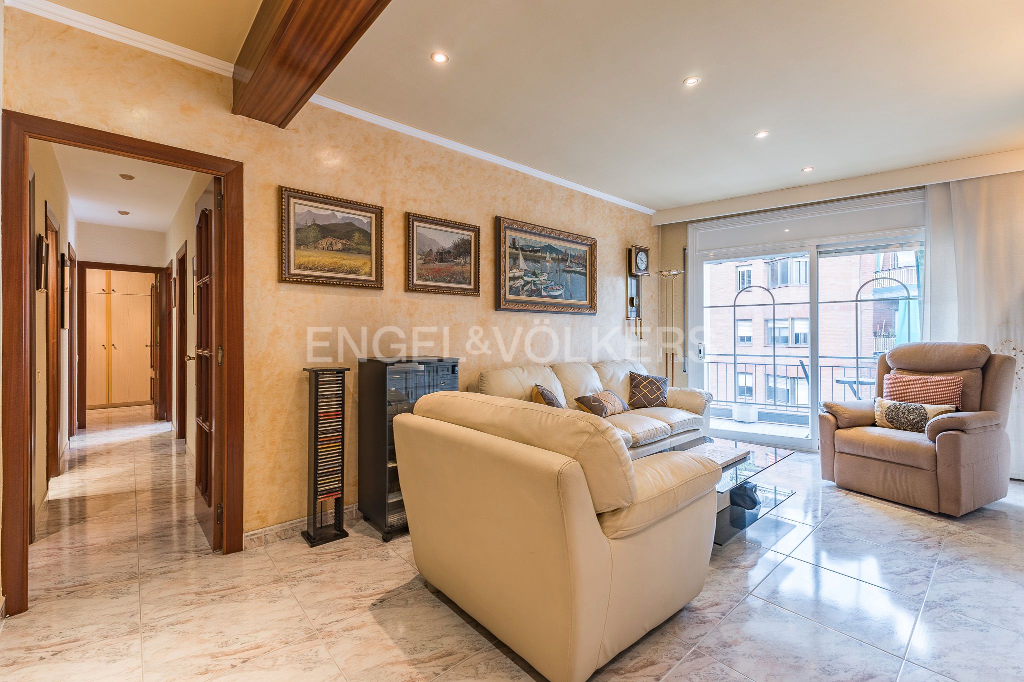 Sala d'estar de Apartament en venda en  Barcelona Capital amb Aire condicionat, Calefacció i Moblat