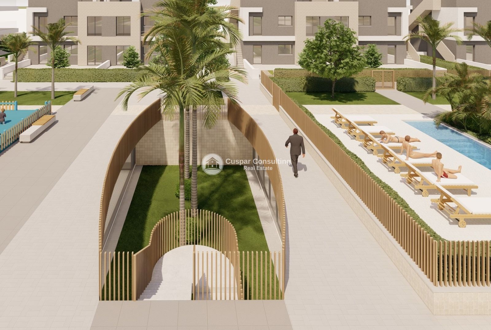 Terrassa de Apartament en venda en Pilar de la Horadada amb Aire condicionat, Calefacció i Jardí privat