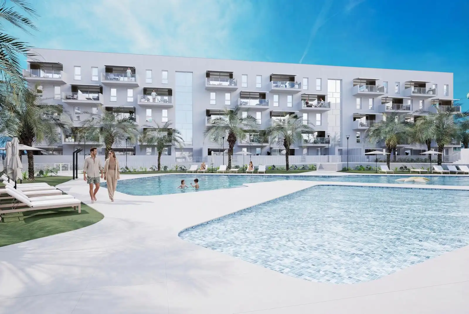 Neubau-Wohnung mit Pool zum Verkauf in Calle los Rosaos 1