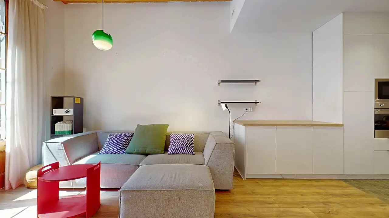 Sala de estar de Piso en venta en Barcelona con Aire acondicionado, Calefacción y Balcón
