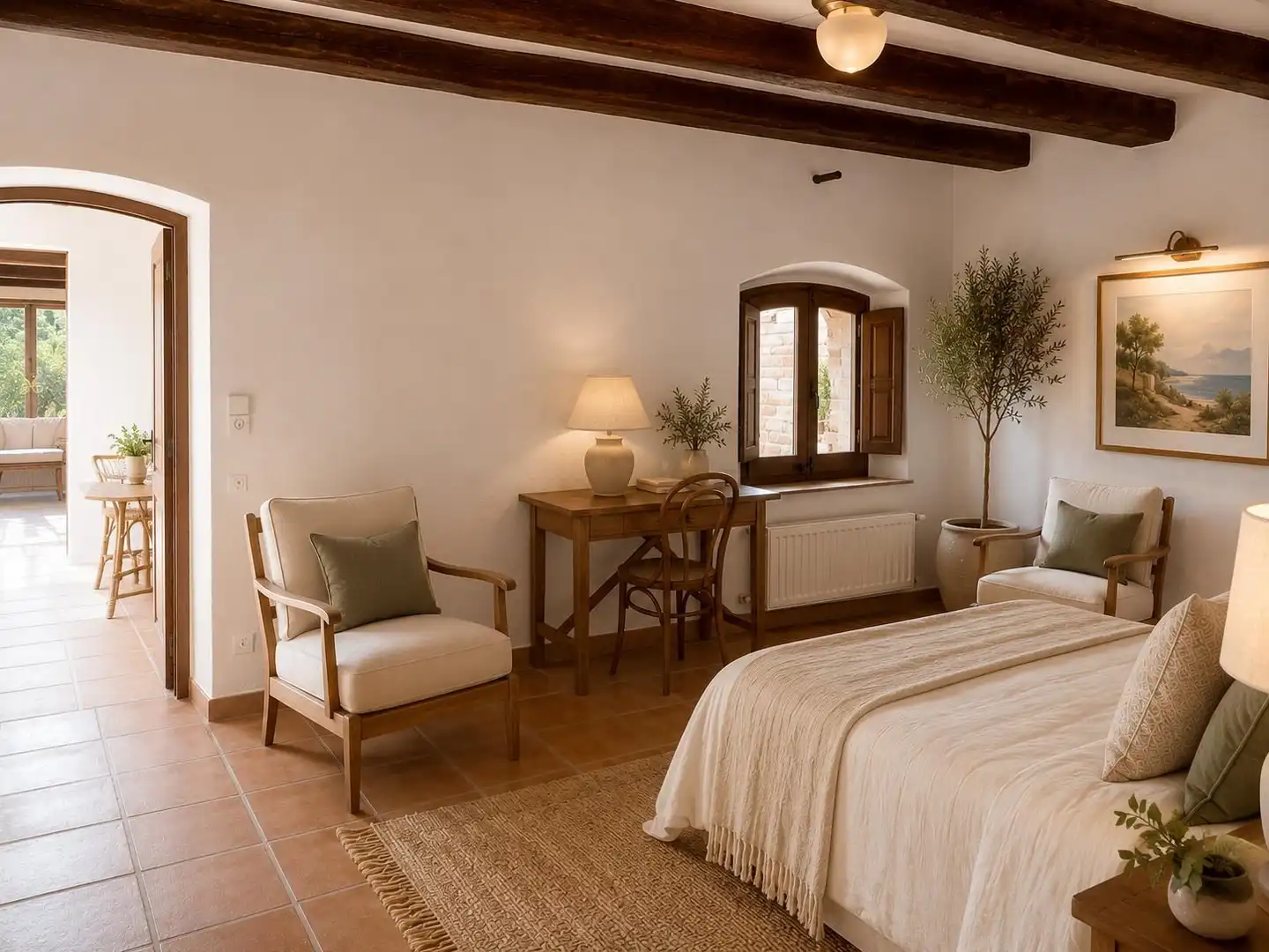 Habitación de Finca rústica en venta en Vilablareix con Calefacción, Trastero y Balcón