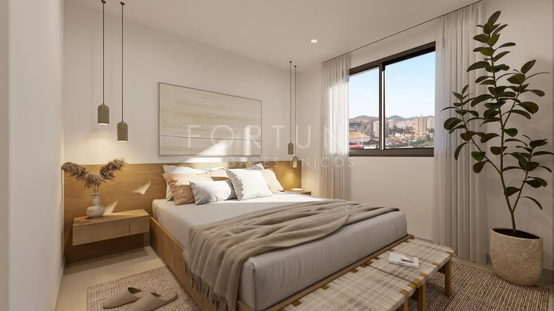 Schlafzimmer von Erdgeschoss zum Verkauf in Fuengirola mit Terrasse, Abstellraum und Gemeinschaftspool