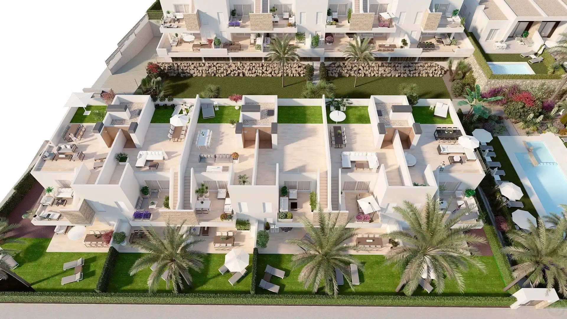 Außenansicht von Wohnung zum Verkauf in Algorfa mit Klimaanlage, Heizung und Terrasse