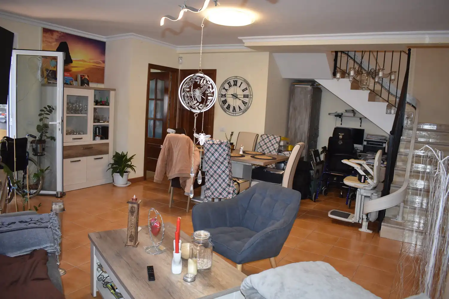 Wohnzimmer von Maisonette zum Verkauf in Adeje mit Klimaanlage, Heizung und Terrasse