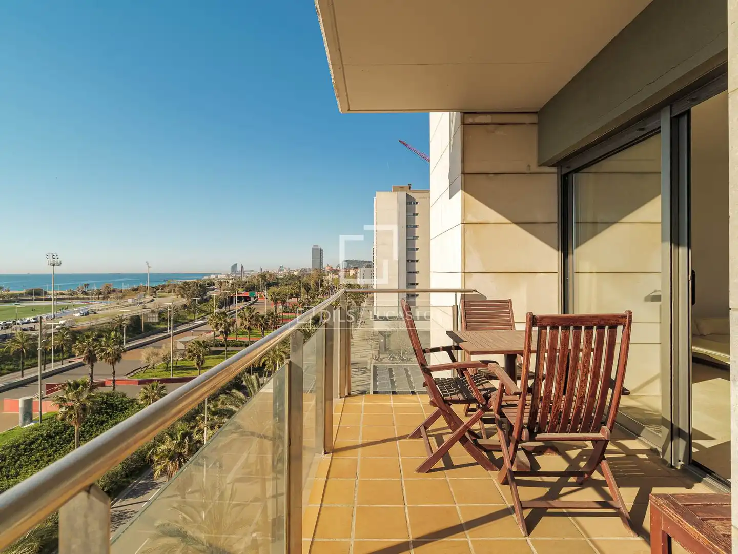 Terraza de Piso de alquiler en Barcelona con Aire acondicionado, Calefacción y Amueblado
