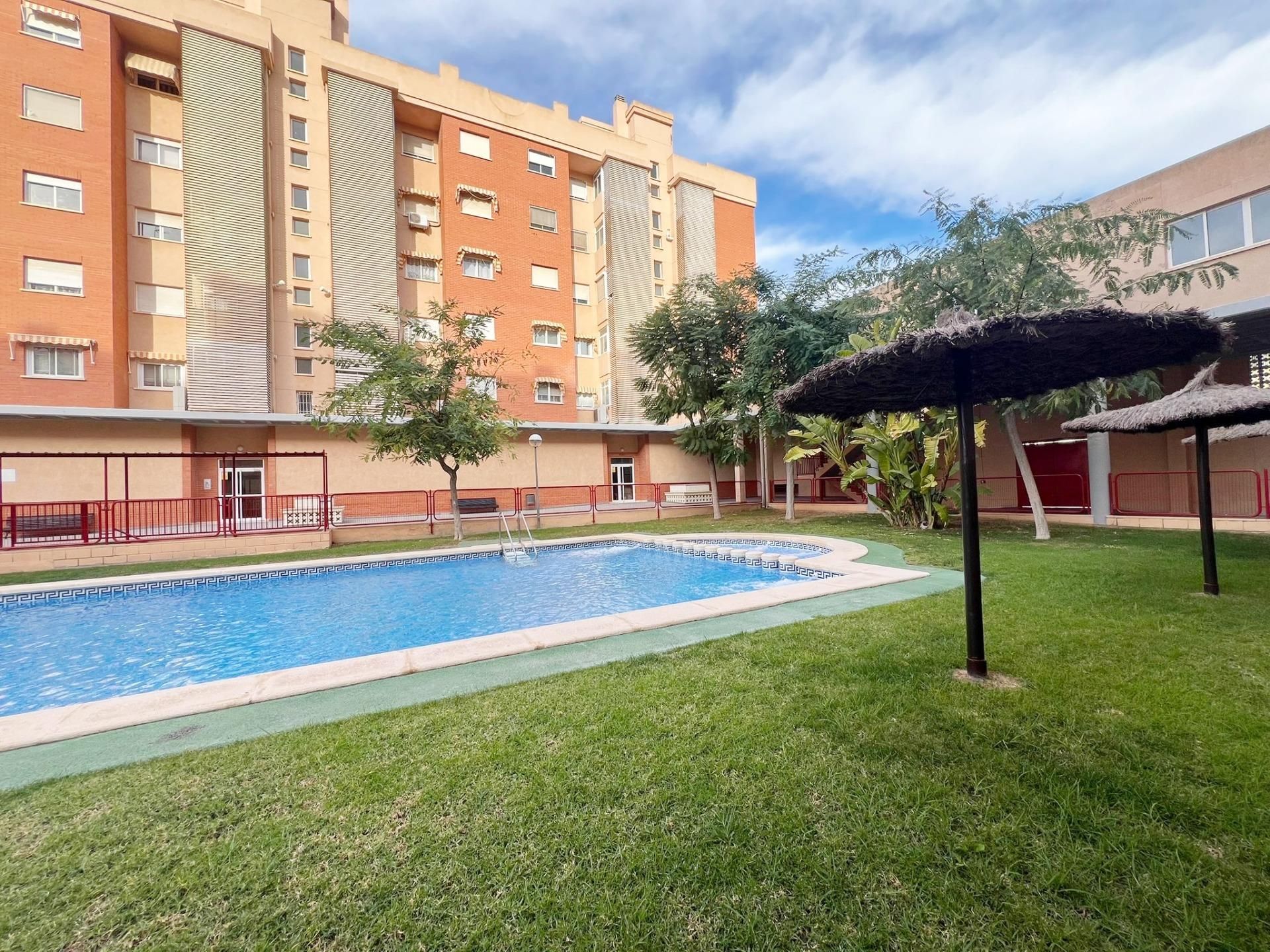 Swimming pool of Flat for sale in Alicante / Alacant  with Air Conditioner, Private garden and Storage room