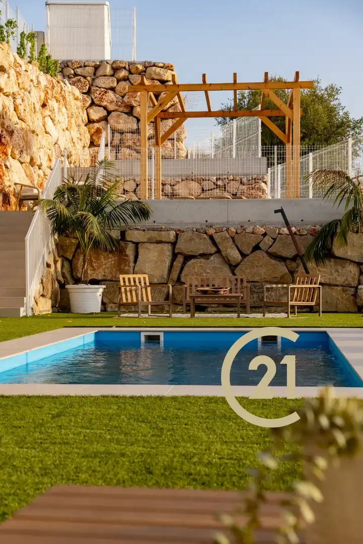 Swimming pool of Houses for sale in Viñuela  with Heating, Private garden and Terrace