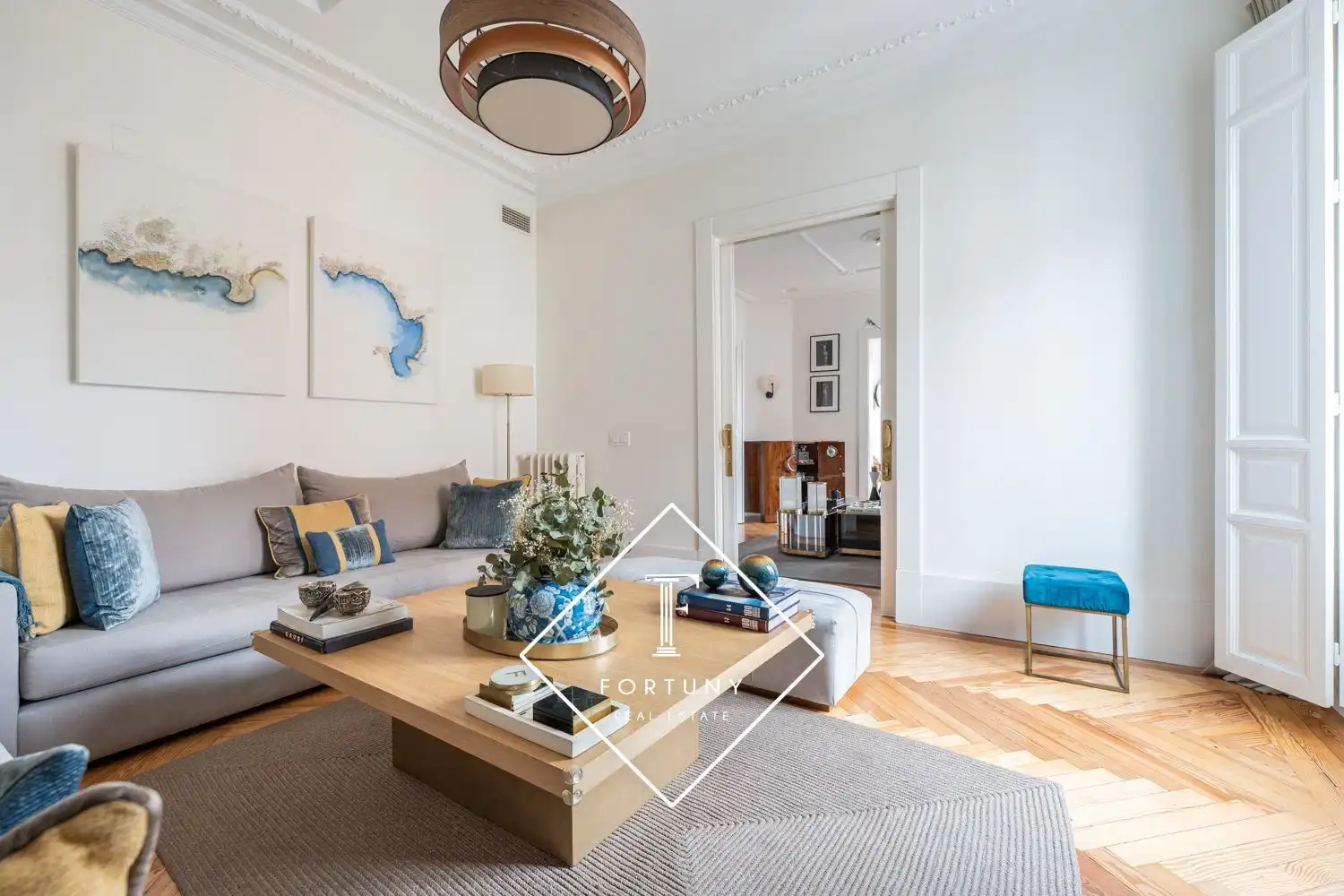 Wohnzimmer von Wohnung zur Miete in Madrid mit Klimaanlage und Heizung
