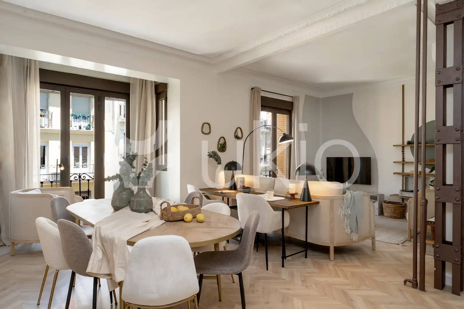 Sala d'estar de Apartament de lloguer en Madrid amb Aire condicionat, Calefacció i Moblat