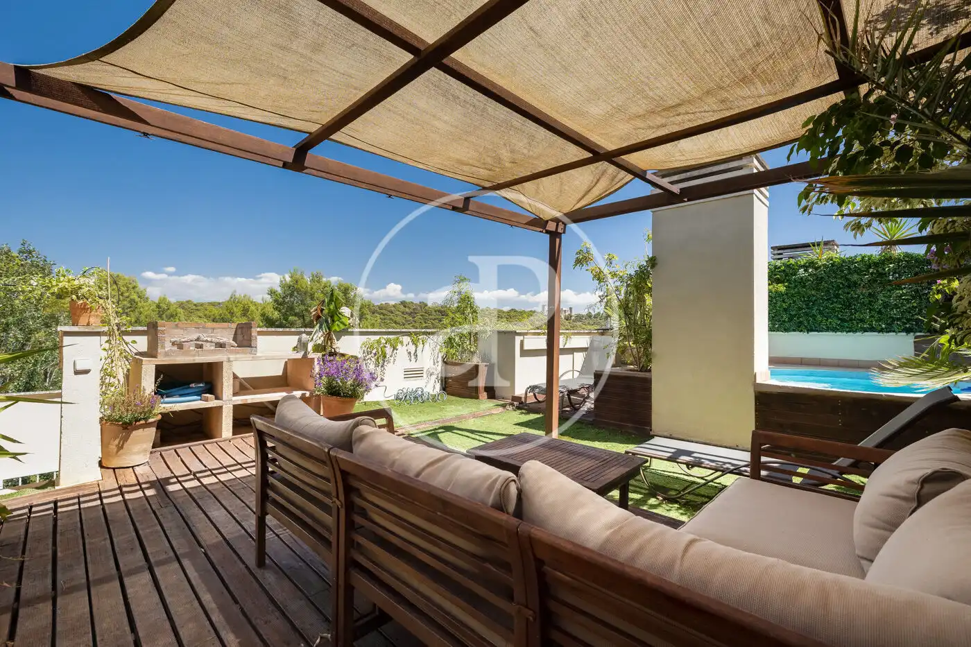 Terrace of Attic for rent in  Palma de Mallorca  with Air Conditioner, Heating and Private garden