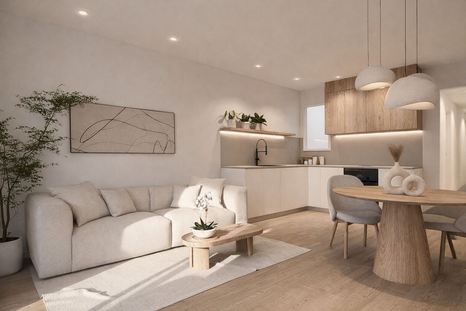 Sala de estar de Piso en venta en  Barcelona Capital con Balcón