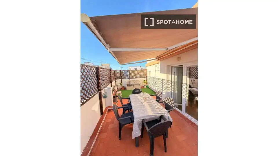 Terrasse von Wohnung zur Miete in Valencia mit Klimaanlage, Heizung und Möbliert