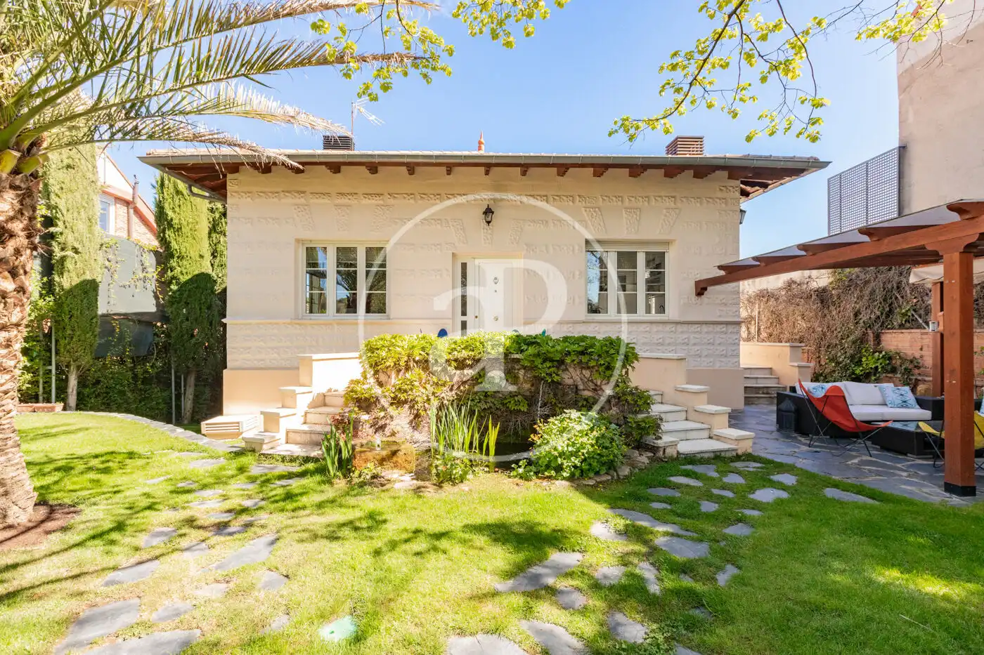 Garden of Houses for sale in Madrid  with Air Conditioner, Heating and Private garden