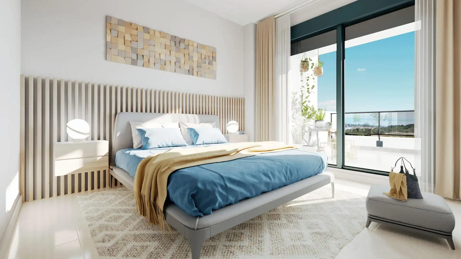 Bedroom of Flat for sale in Estepona  with Air Conditioner, Terrace and Balcony
