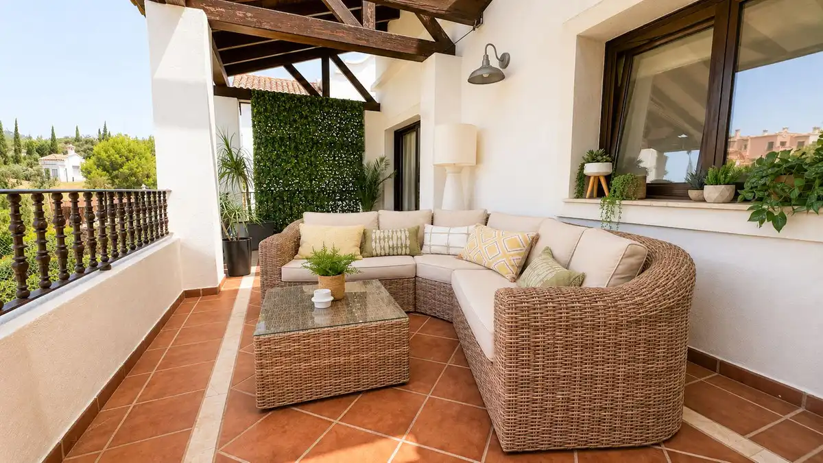 Terraza de Casa o chalet en venta en Estepona con Aire acondicionado, Jardín privado y Terraza