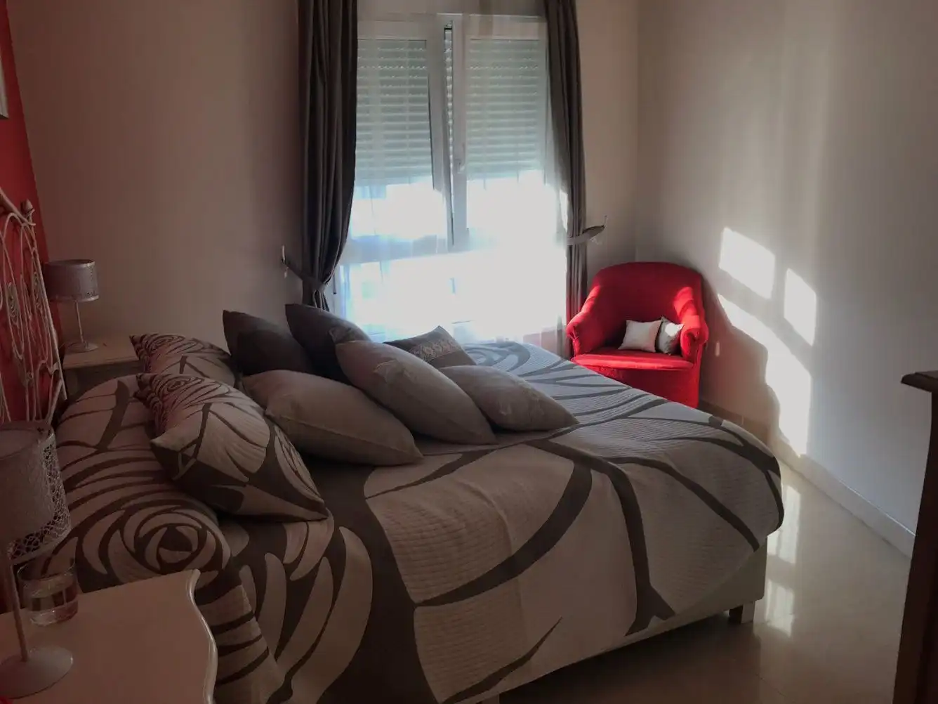 Bedroom of Flat for rent in Algeciras  with Air Conditioner and Furnished