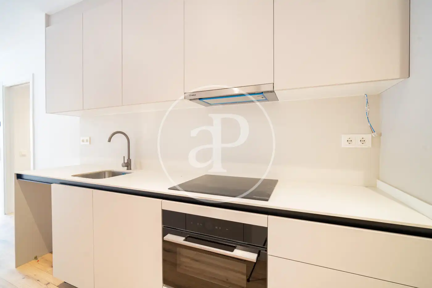 Cocina de Piso de alquiler en Barcelona con Aire acondicionado, Calefacción y Terraza