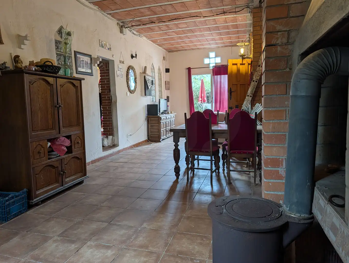 Dining room of Houses for sale in Vilanova i la Geltrú  with Heating, Terrace and Swimming Pool