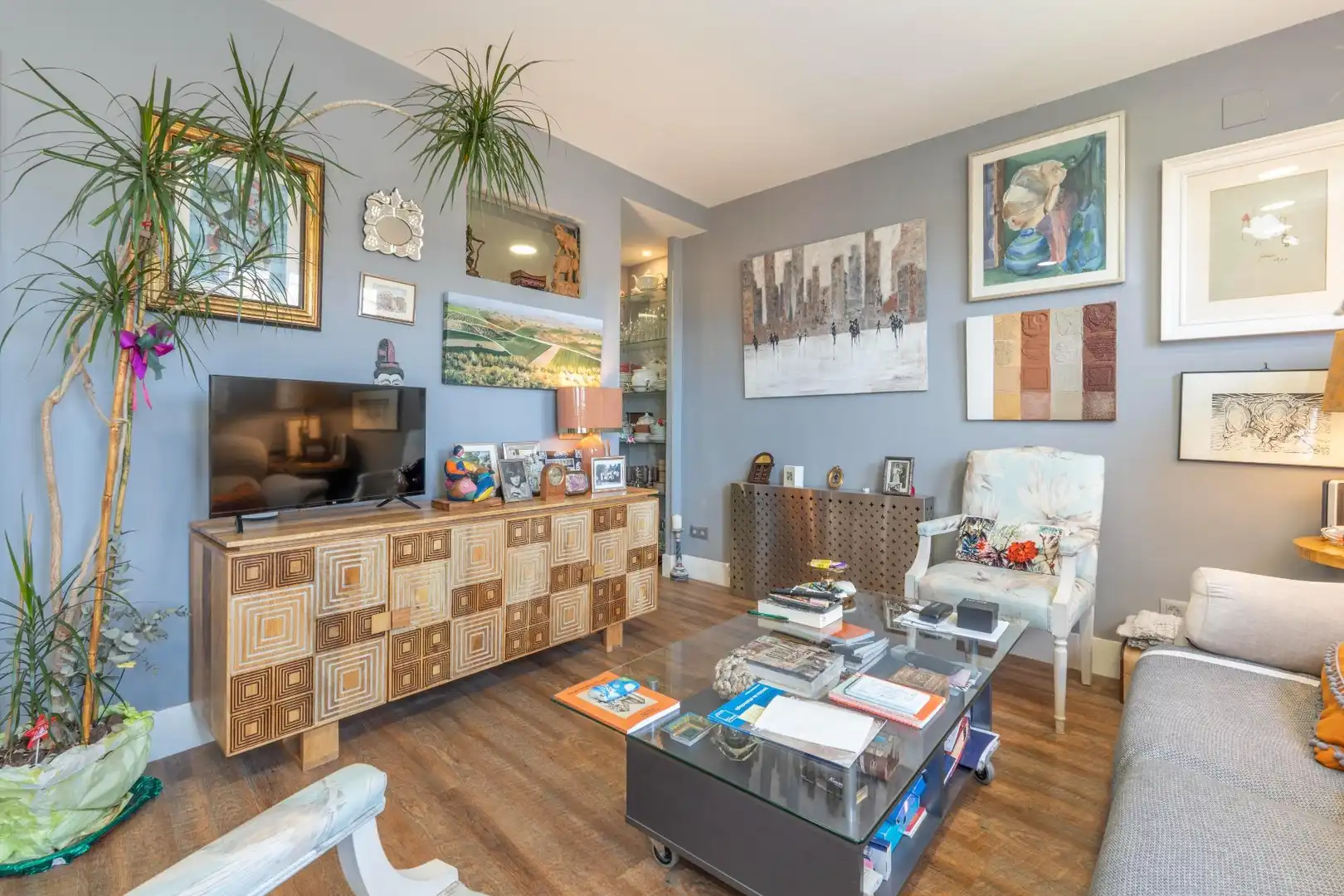Wohnzimmer von Maisonette zum Verkauf in Madrid mit Terrasse