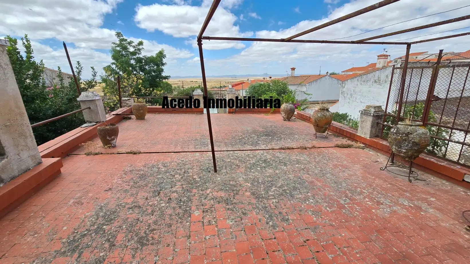 Terrassa de Casa o xalet en venda en Brozas amb Jardí privat, Terrassa i Piscina